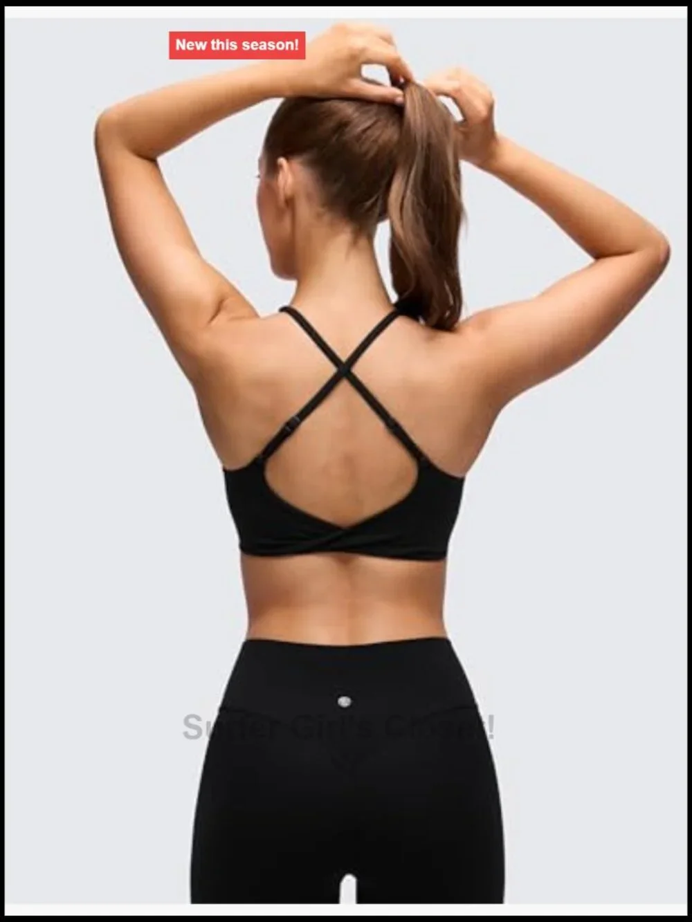 Butterluxe V Neck Twist Back Sports Bra Light Support Yoga